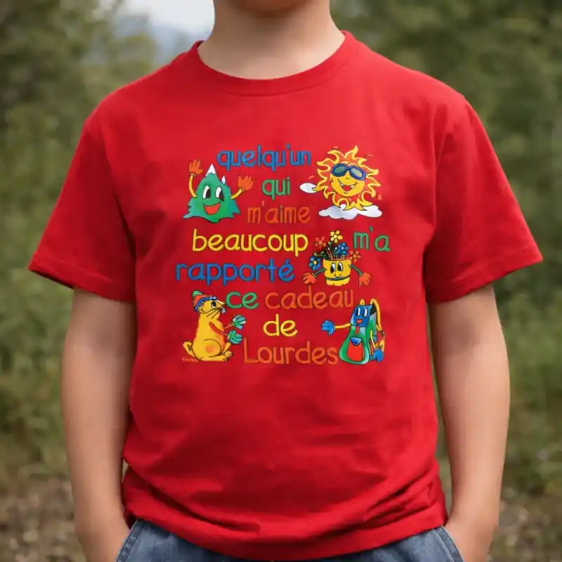 T-shirt enfant humoristique de Lourdes