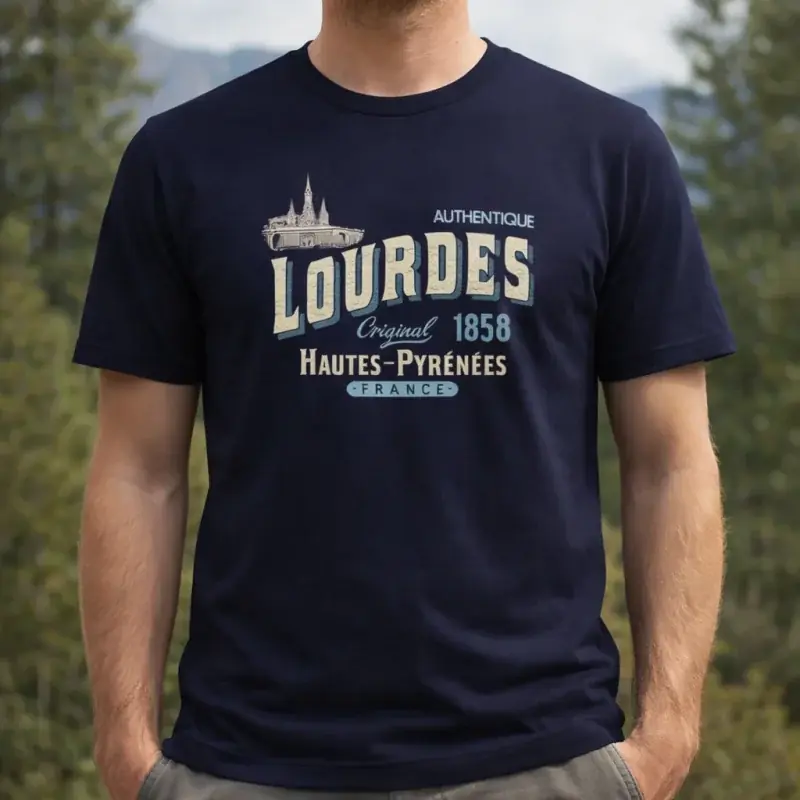 T-shirt adulte Lourdes vintage