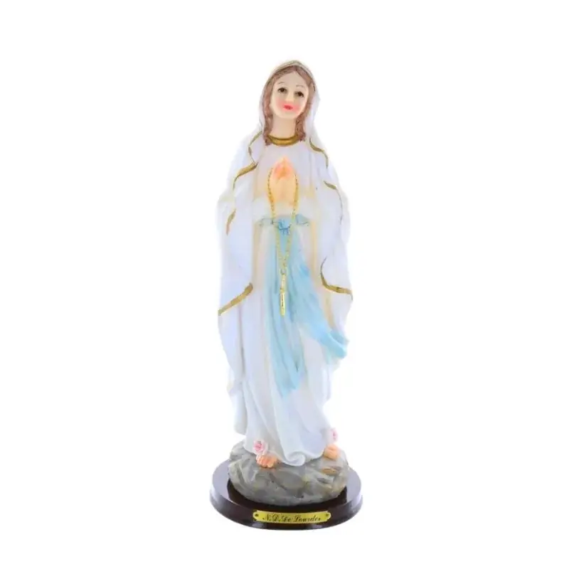 Statue Vierge Marie décorée en résine 30 cm