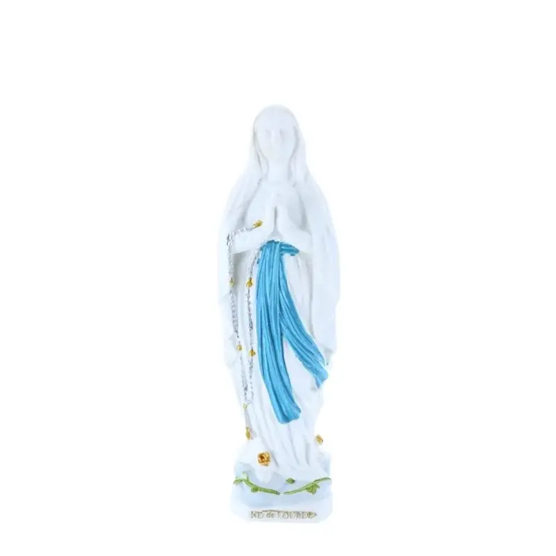 Statue Vierge Marie épurée en résine 14 cm