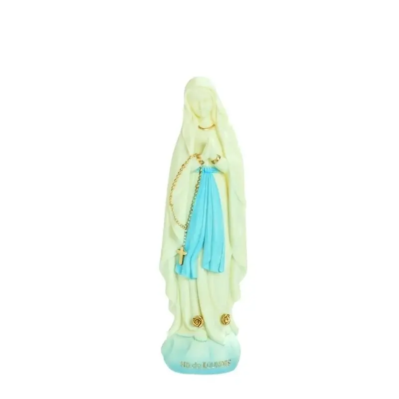 Statue Vierge Marie lumineuse en résine 14 cm