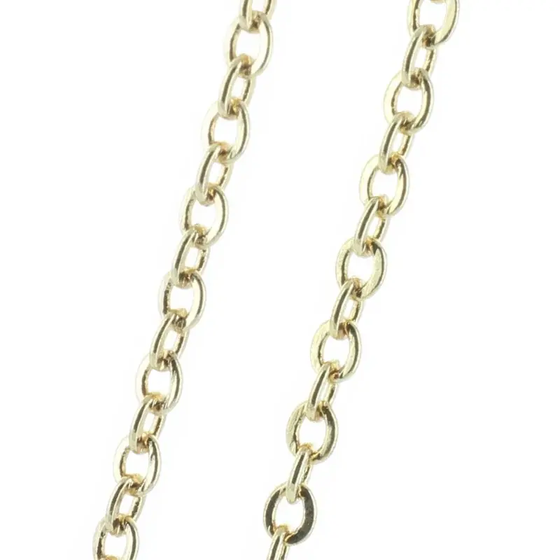 Chaîne métal doré 50 cm maille forçat