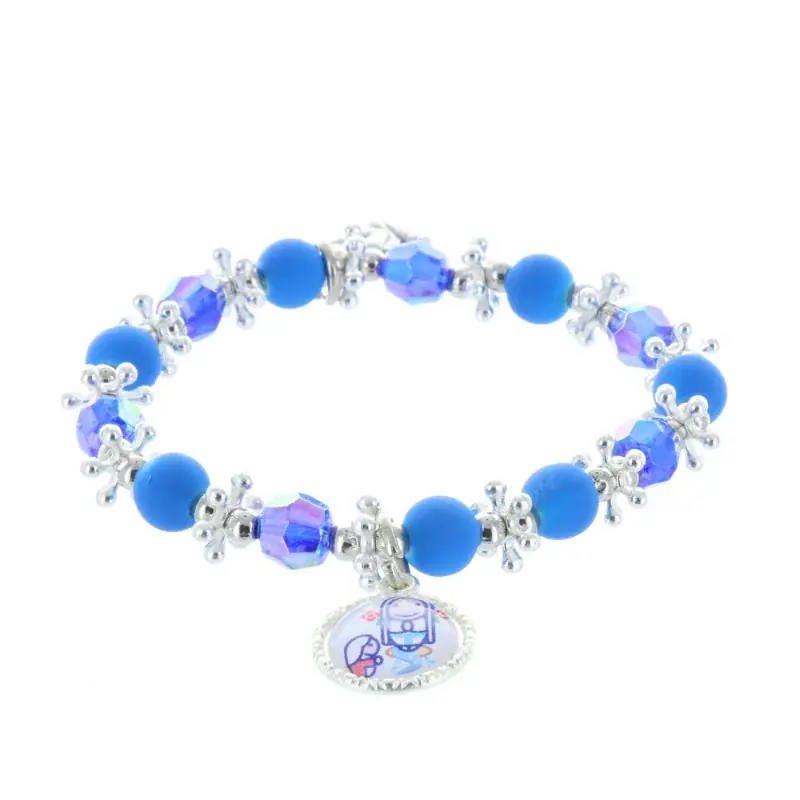 Bracelet fantaisie enfant et médailles Apparition de Lourdes, Ange et Saint Esprit
