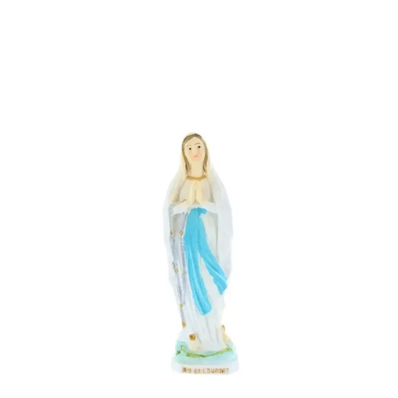 Statue Vierge Marie en résine colorée 8 cm