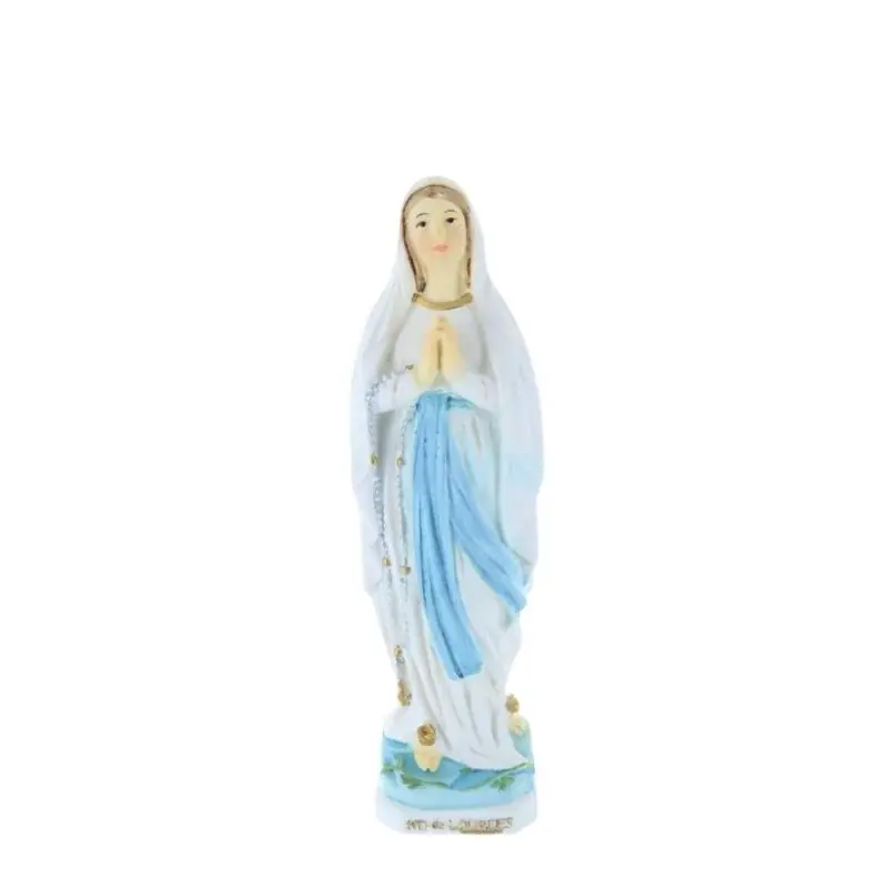 Statue Vierge Marie en résine colorée 14 cm