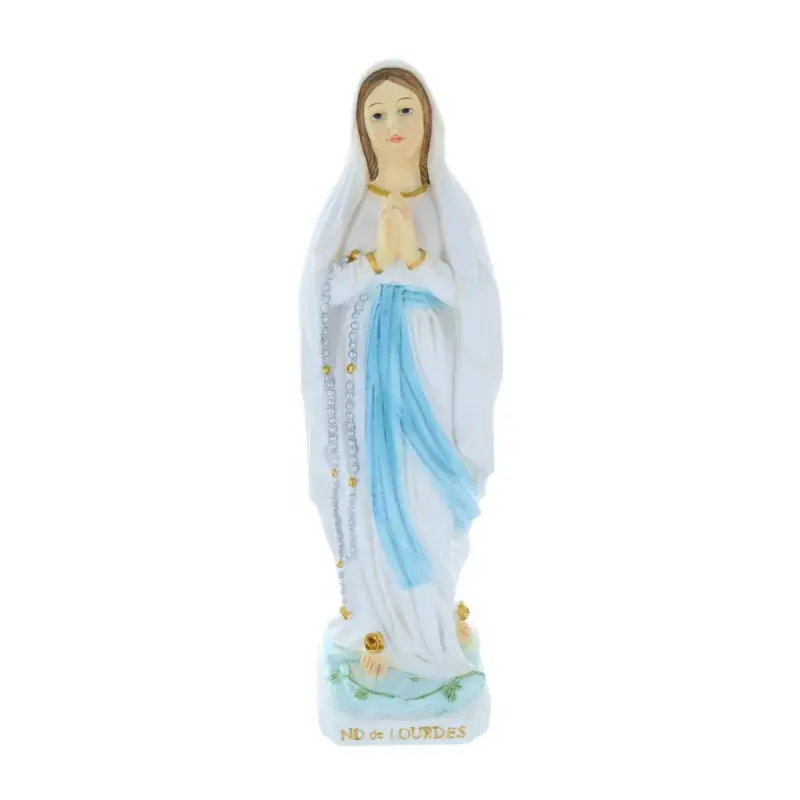Statue Vierge Marie en résine colorée 30 cm
