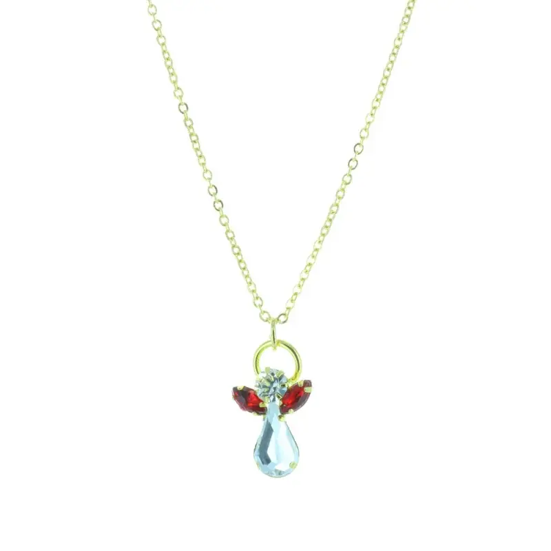 Collier pour chaque mois avec Ange de Cristal véritable