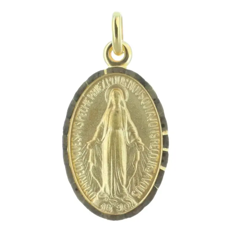 Médaille Vierge Miraculeuse Plaqué Or 25mm