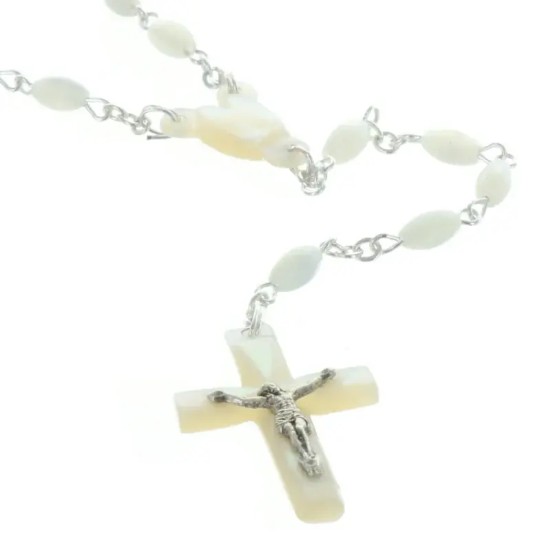 Chapelet de Lourdes en nacre véritable