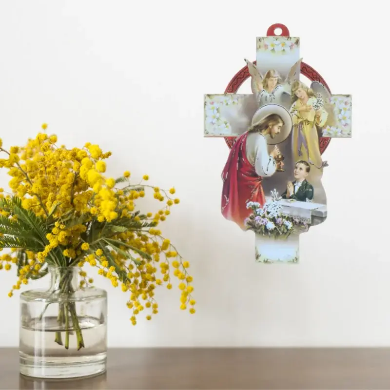 Croix de communion pour garçon 13 cm