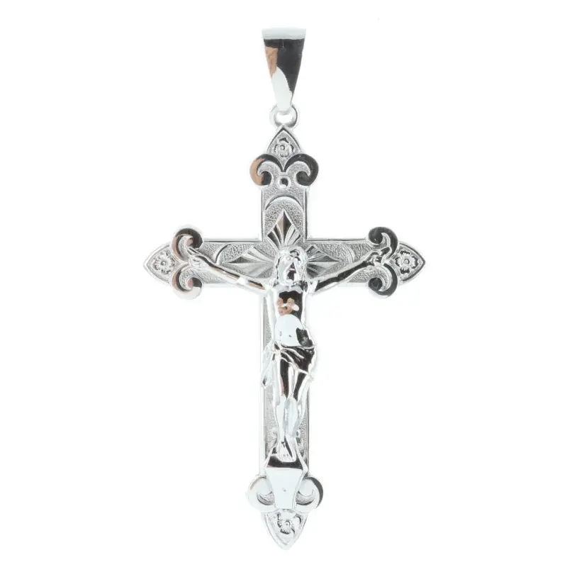 Pendentif croix Argent avec le Christ