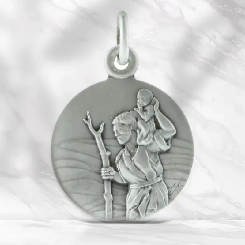 Médaille de Saint-Christophe en Argent 20mm