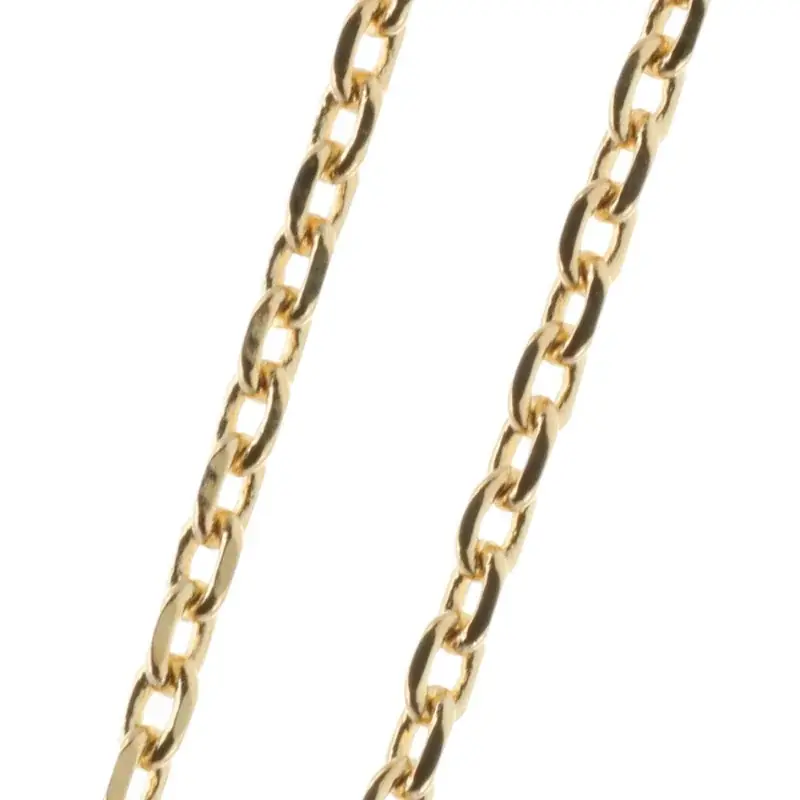 Chaîne Plaqué Or maille forçat limé 50 cm