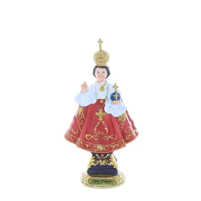Statue de l'Enfant Jésus de Prague décorée 20cm