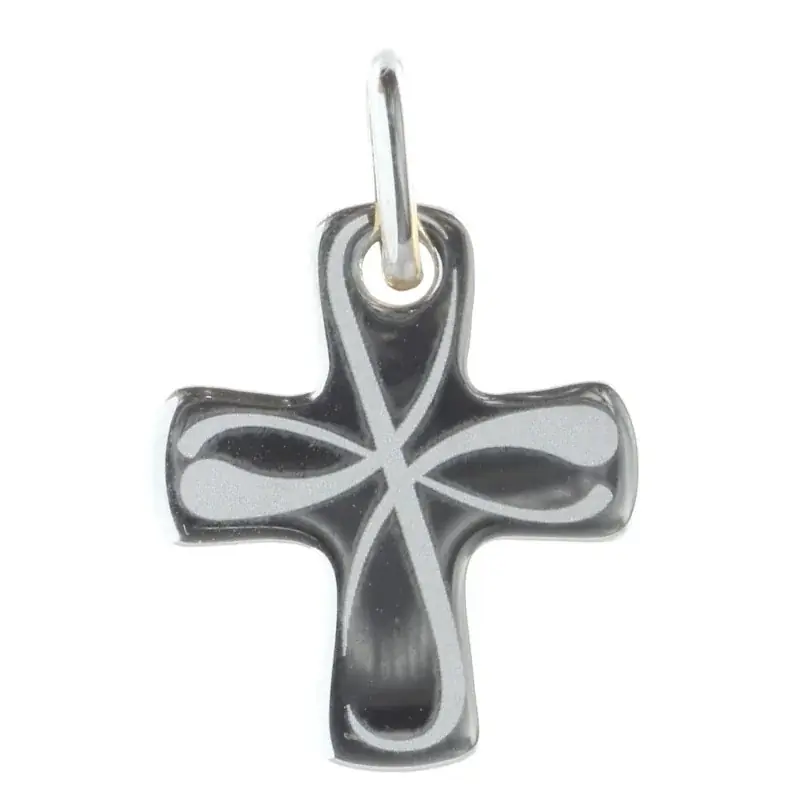 Pendentif croix Argent arrondi