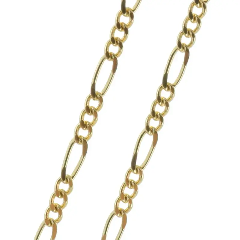 Chaîne en métal doré et maille alternée 50cm