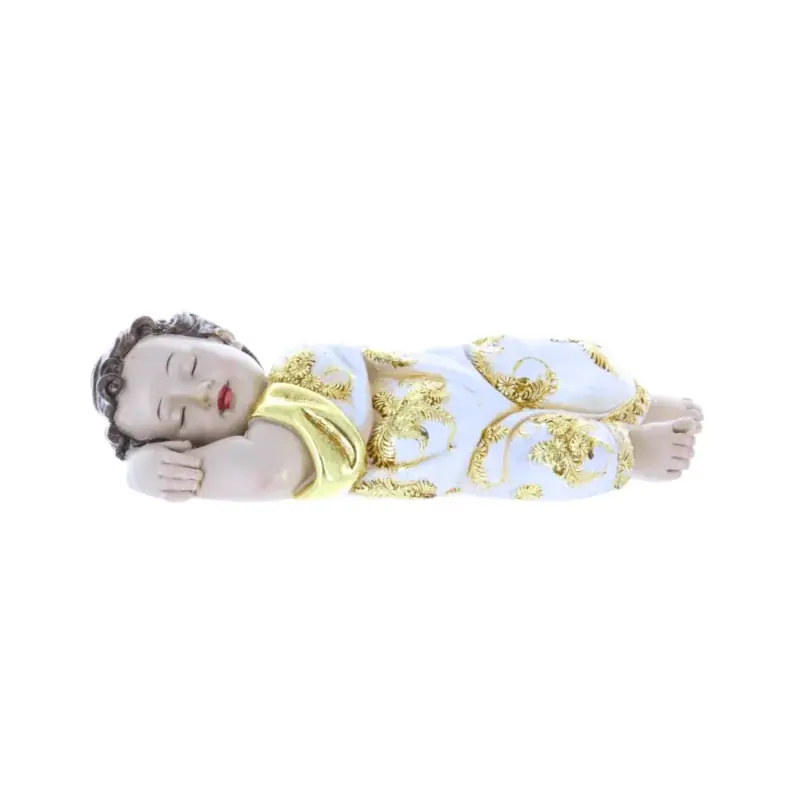 Statue de l'Enfant Jésus couché en résine 32cm