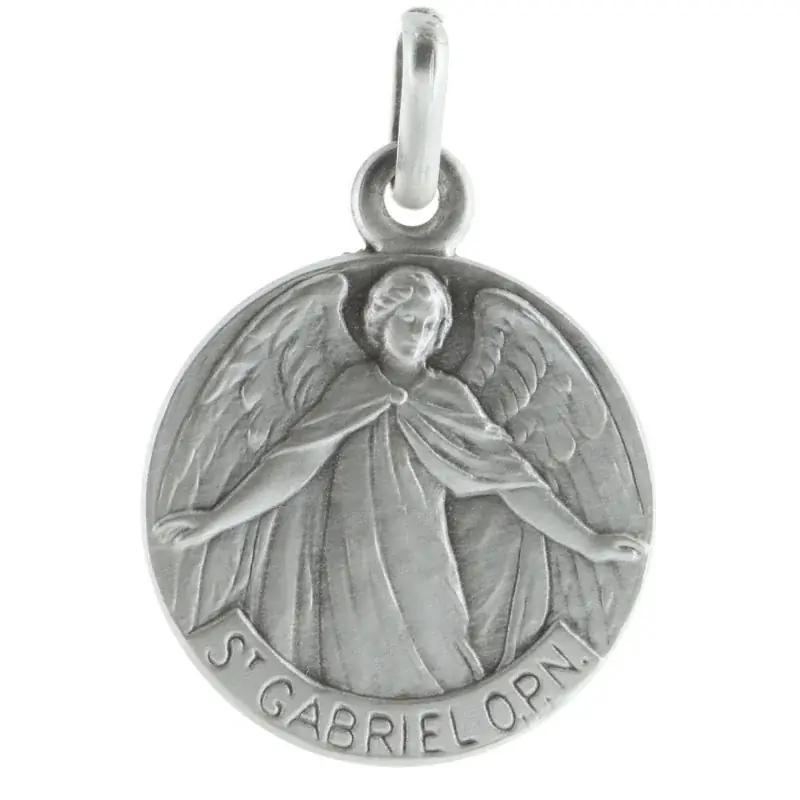 Médaille de Saint Gabriel argentée 18mm