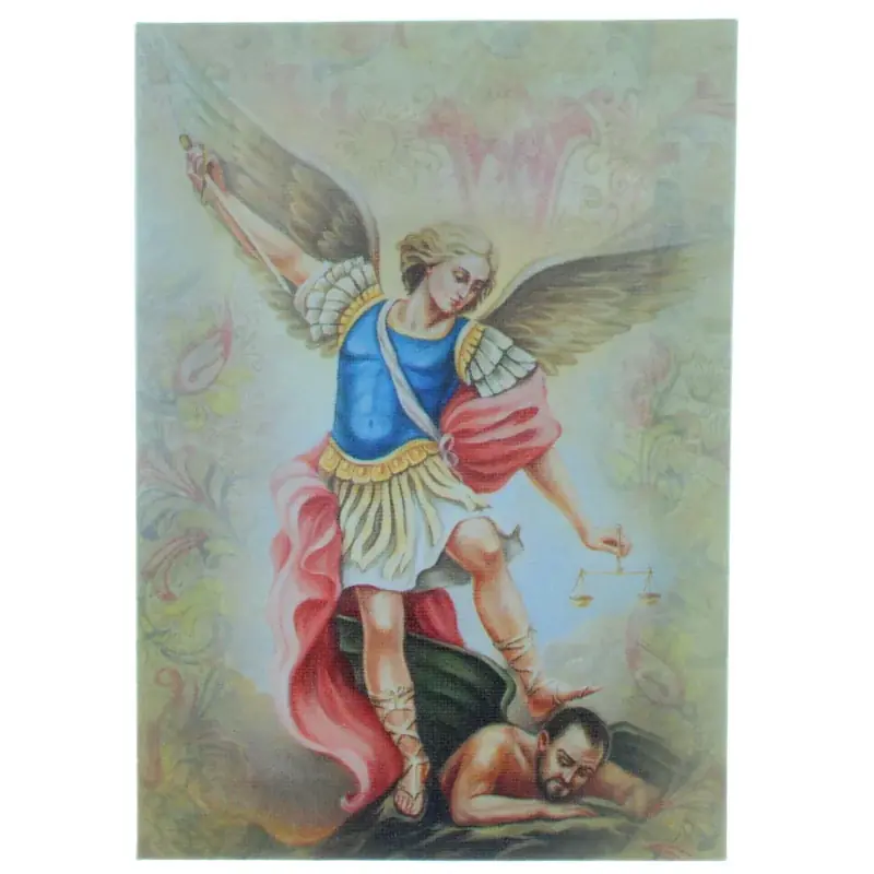 Cadre de Saint Michel sur toile imprimée 13 x 18cm