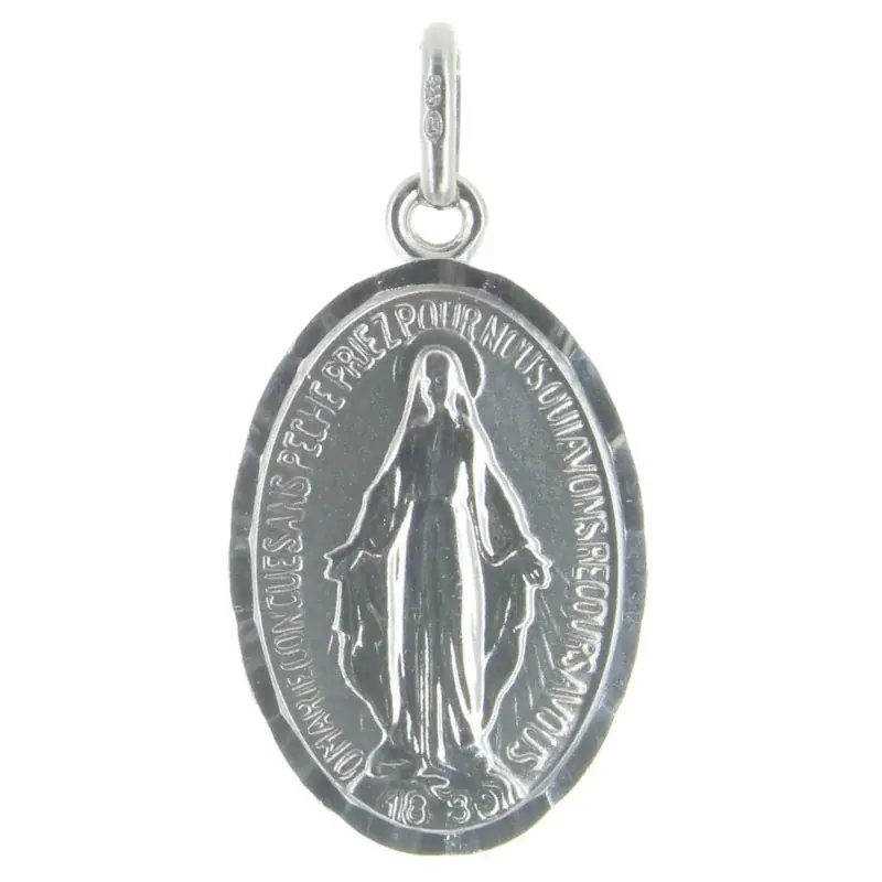 Médaille Miraculeuse en Argent poli 20mm