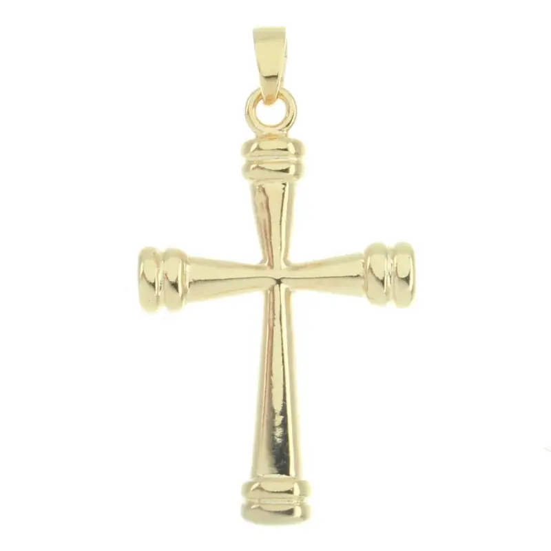 Pendentif Croix évasée en Plaqué Or