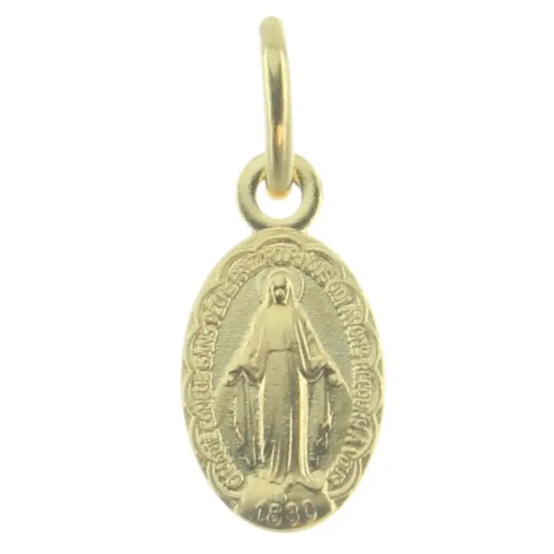 Mini Médaille Miraculeuse en Plaqué Or 10mm