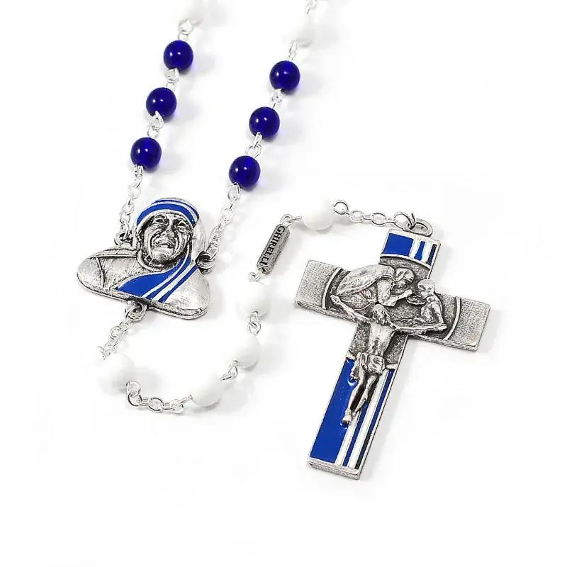 Chapelet de Sainte Mère Teresa en verre