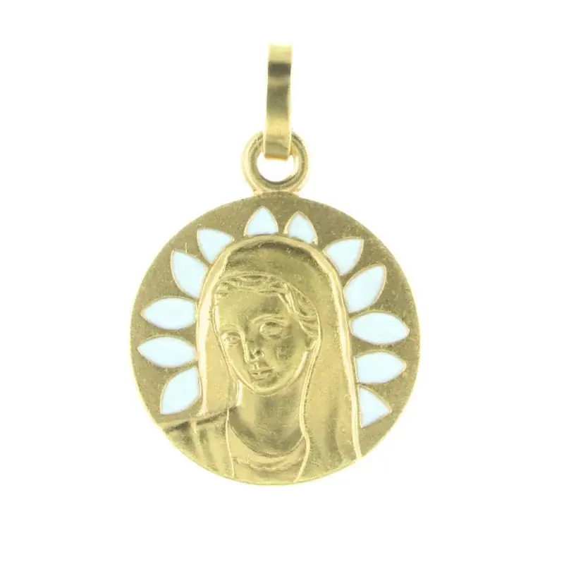Médaille de la Vierge Marie en métal doré