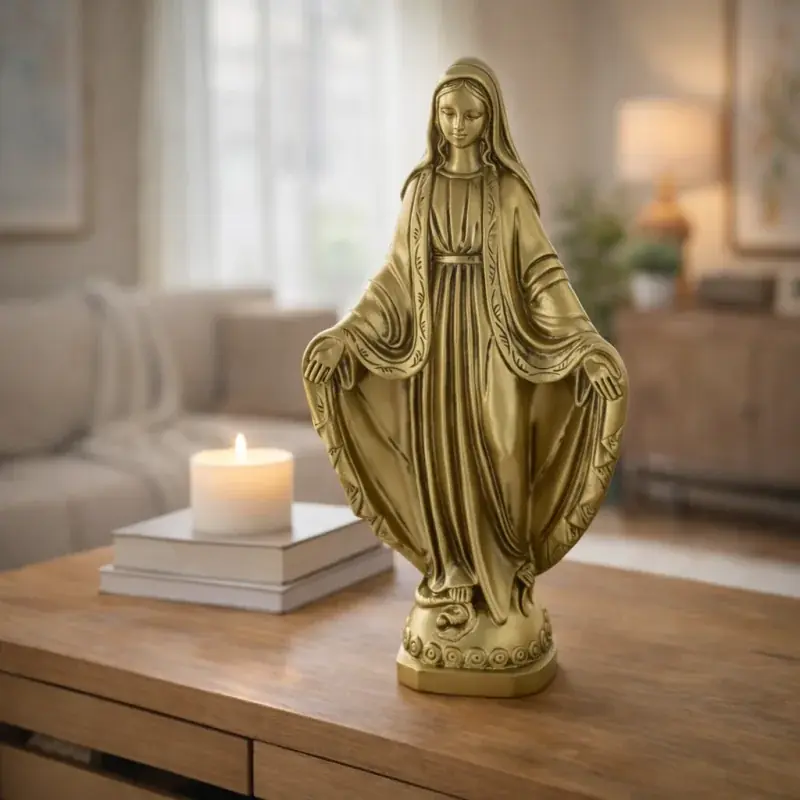 Statue de la Vierge Miraculeuse en résine pour l'extérieur 30cm