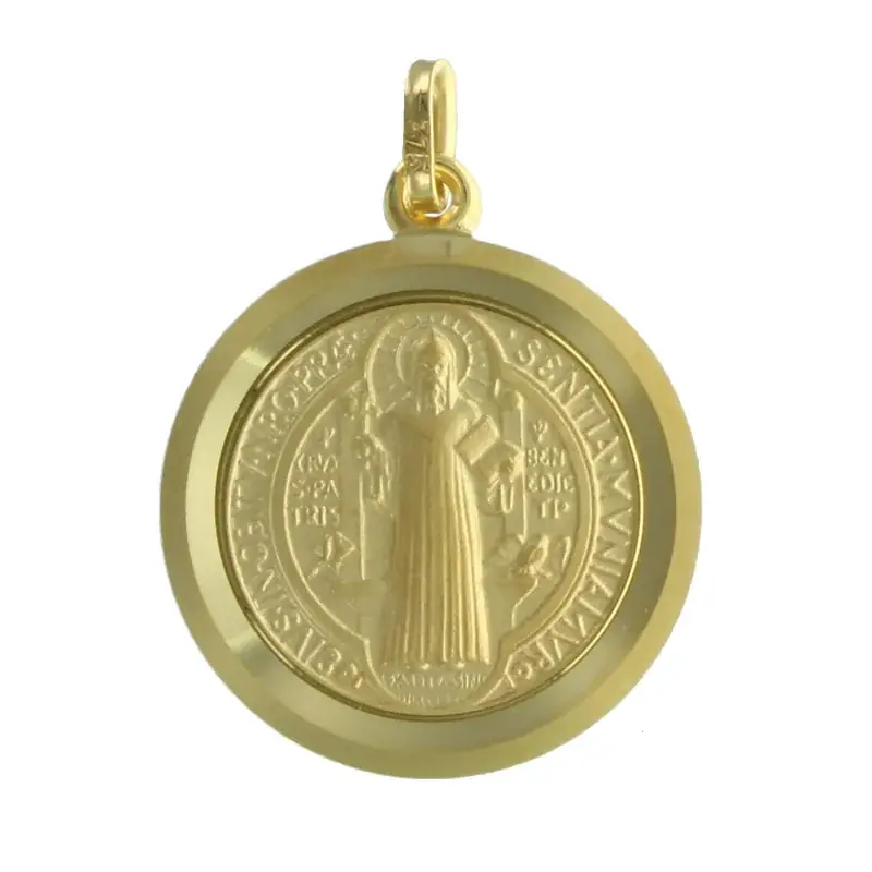 Médaille de Saint Benoît en Or 20mm 9 carats