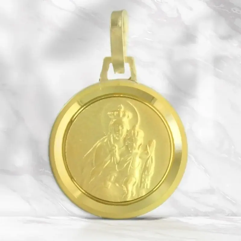 Médaille Scapulaire en Or 9 carats 12mm