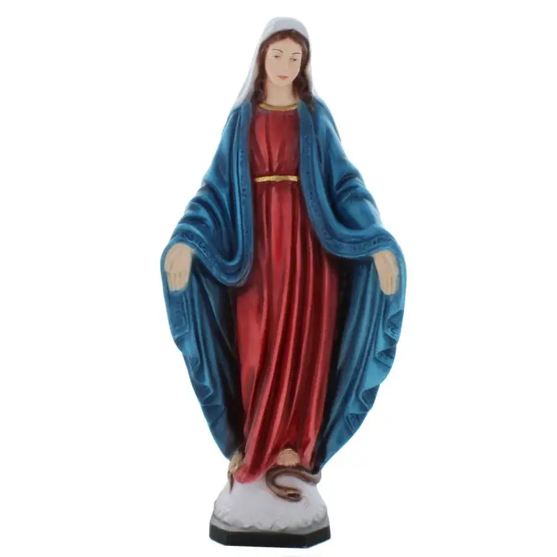 Statue de la Vierge Miraculeuse 30cm en résine colorée