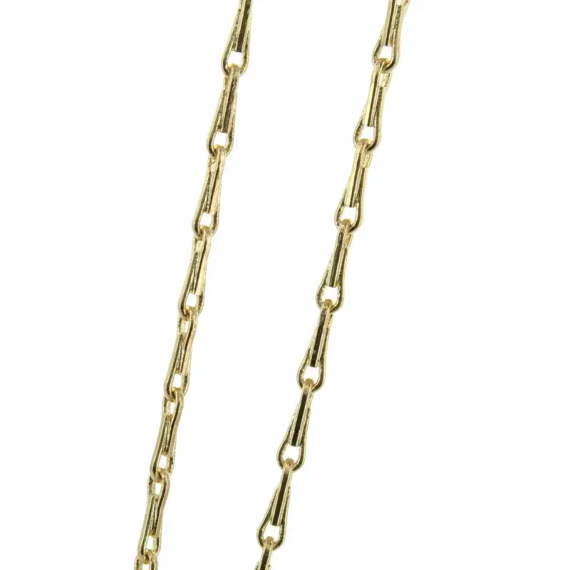Chaîne en Plaqué Or avec une maille en épi 70cm