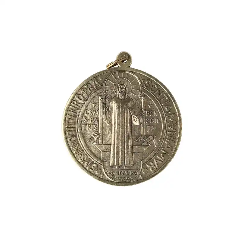 Médaille de Saint Benoît très grande taille 10cm en métal