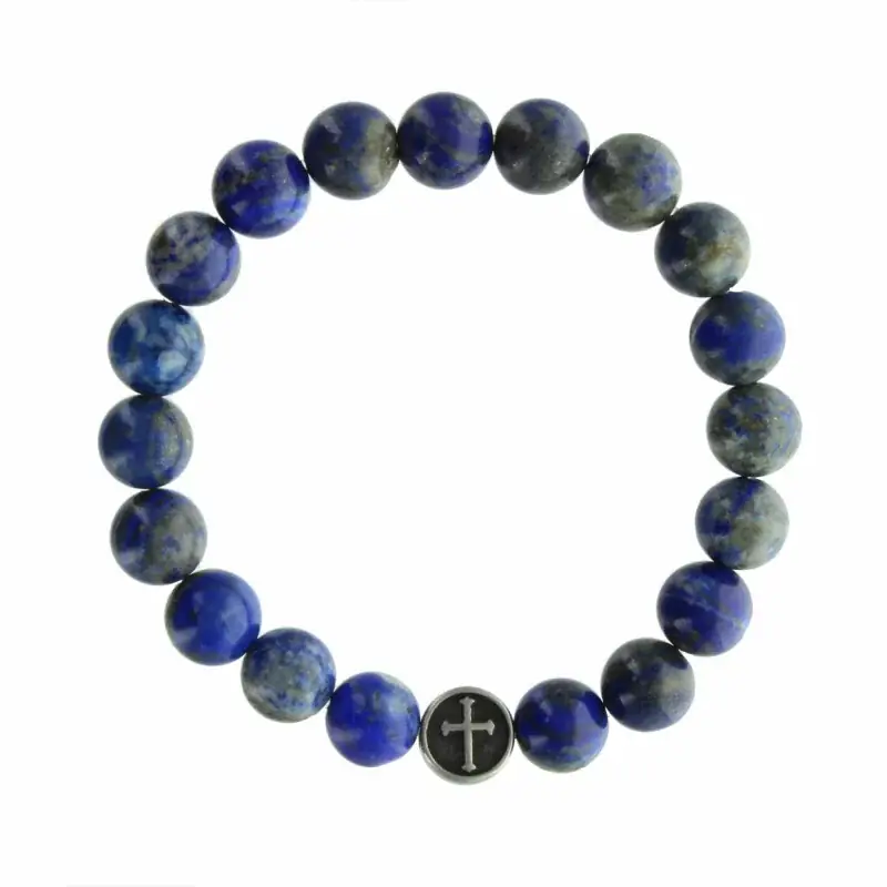 Bracelet religieux en pierres de Lapis Lazuli