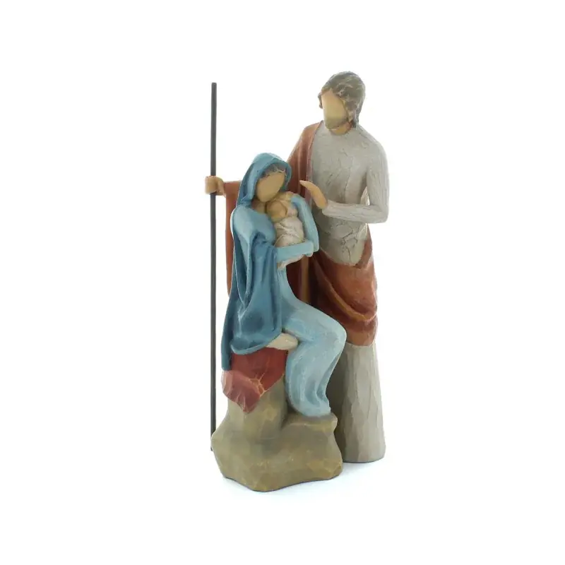 Statue de la Sainte Famille en résine 19 cm
