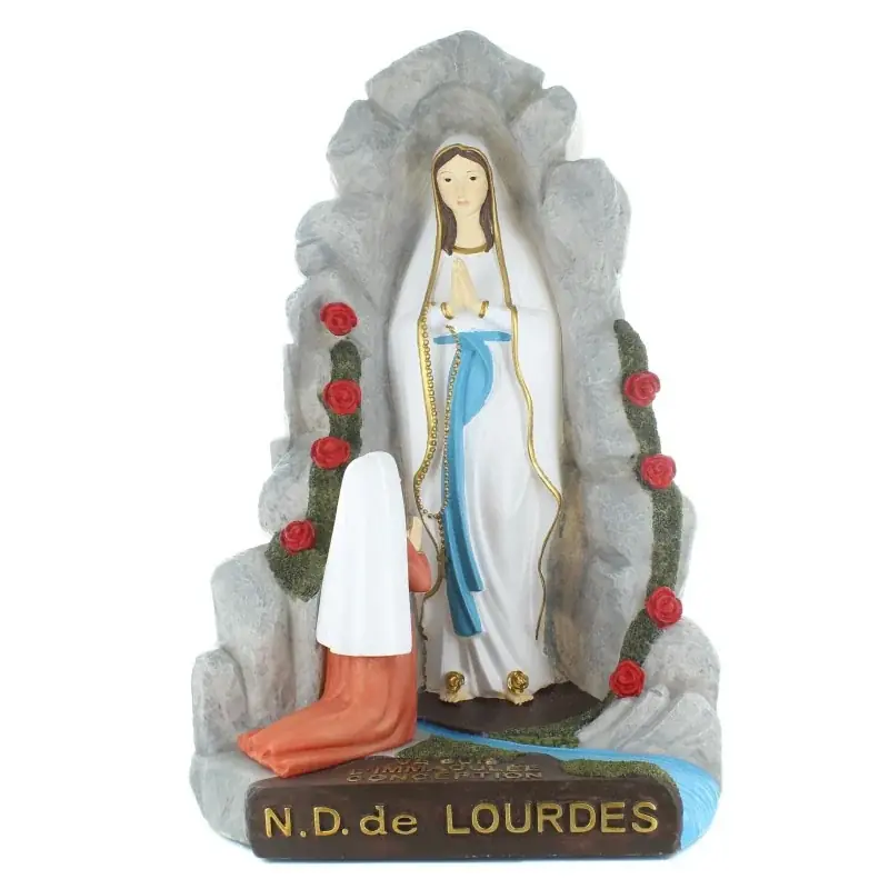 Grande Statue de la Grotte de l'apparition de Lourdes 50 cm