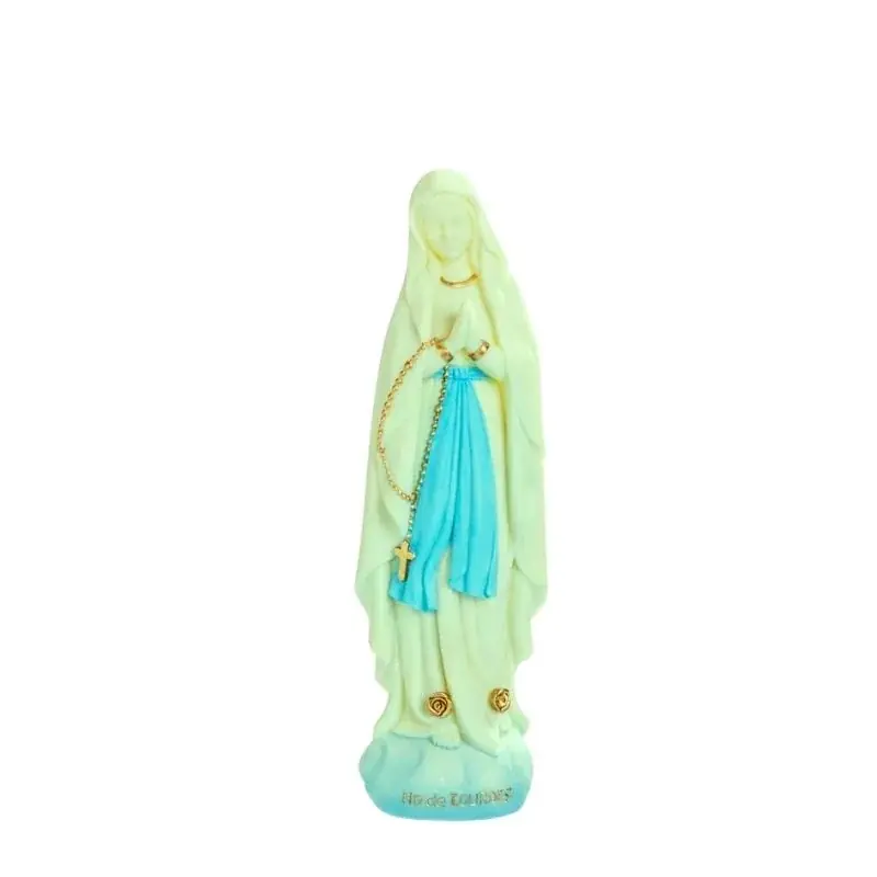 Statue Vierge Marie Lumineuse en résine 20 cm