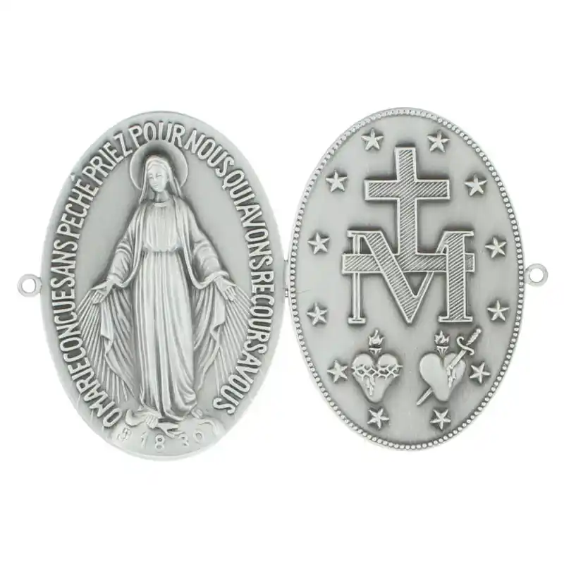 Médaille Miraculeuse pour porte ou maison 7x10cm en laiton