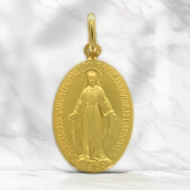 Médaille Miraculeuse en or 17 mm 9 carats