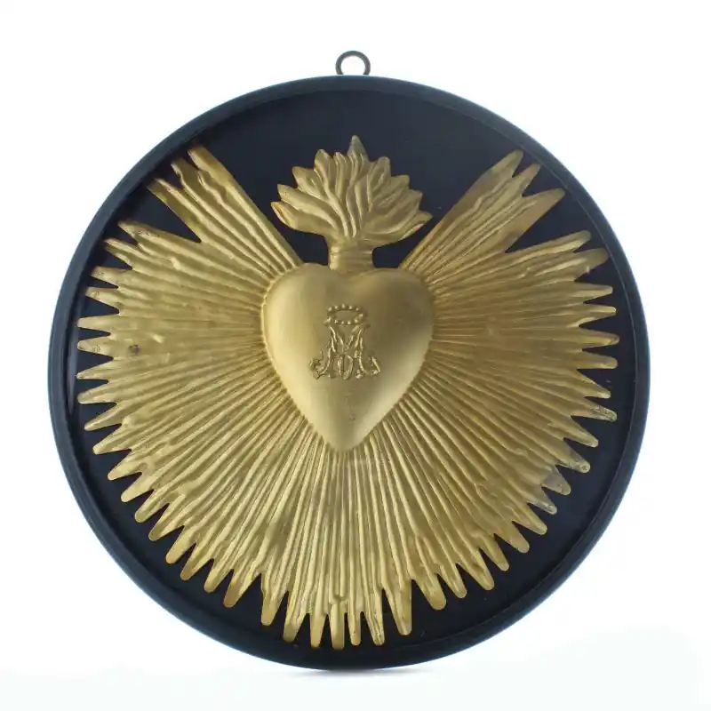 Ex voto rond et doré 28cm à suspendre