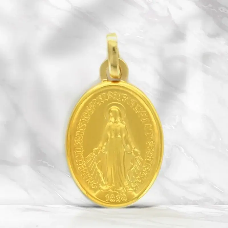 Médaille Miraculeuse en or 15mm 18 carats 0,76g
