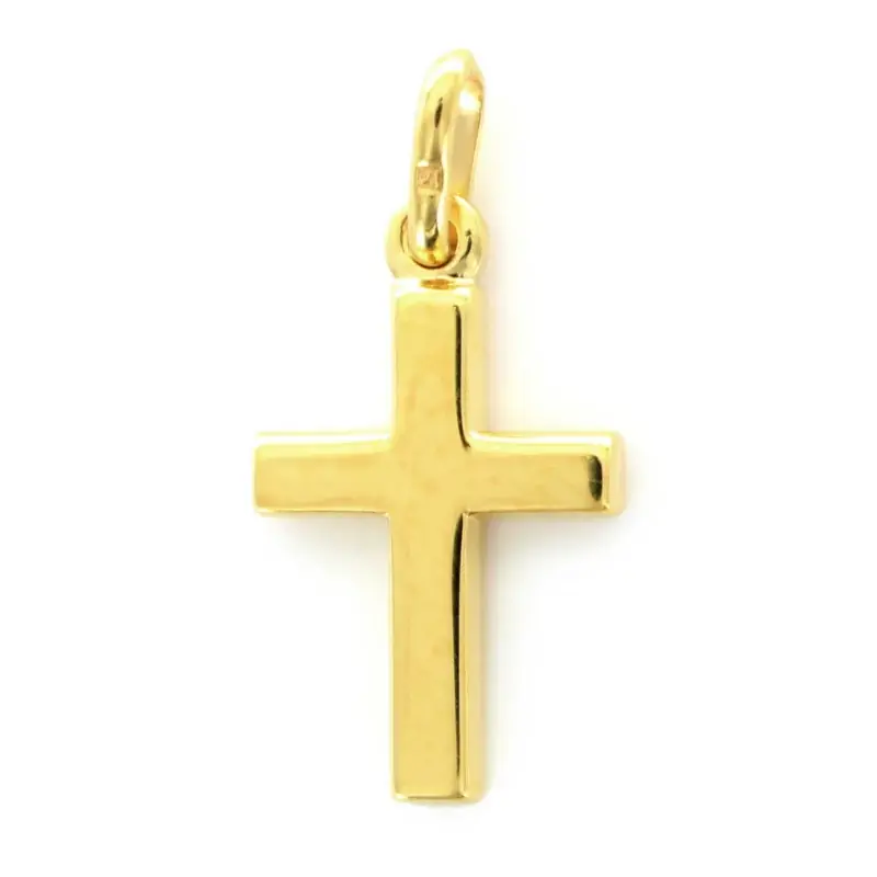 Croix classique en plaqué or 15mm