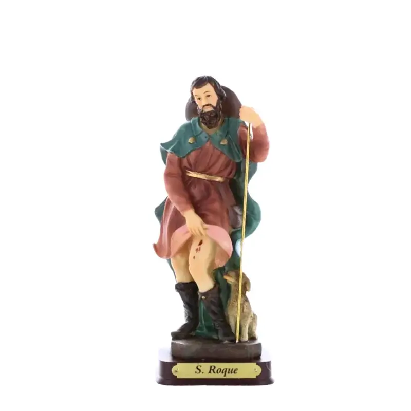 Statue Saint Roch en résine 20cm