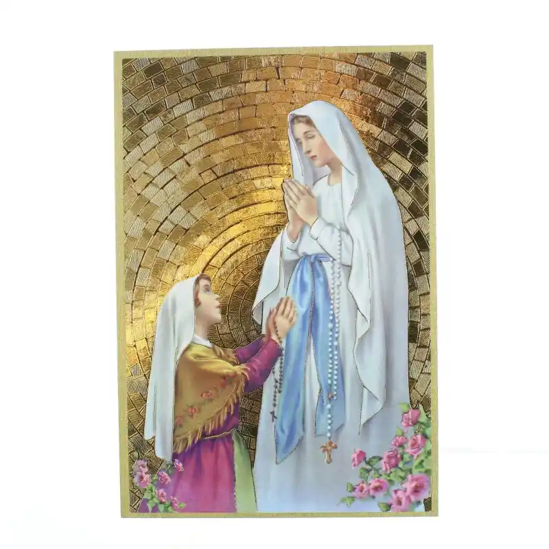 Cadre effet mosaïque Apparition de Lourdes