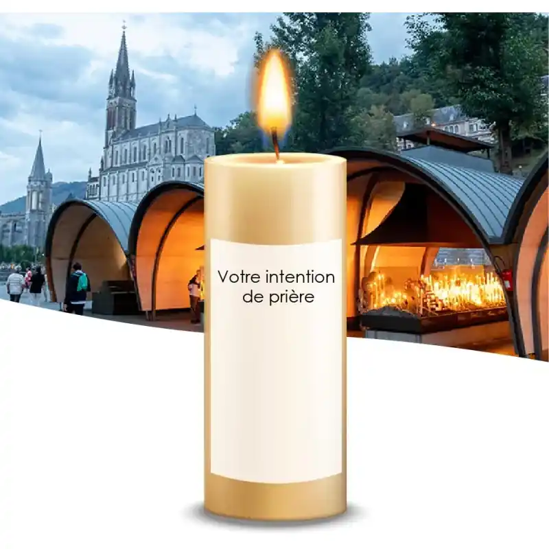 Bougie allumée à la Grotte