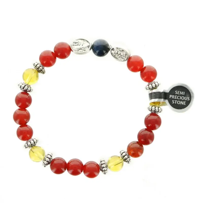 Bracelet de l'Archange Saint Michel en pierres semi-précieuses