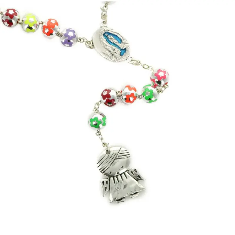 Chapelet Eau de Lourdes avec un ange