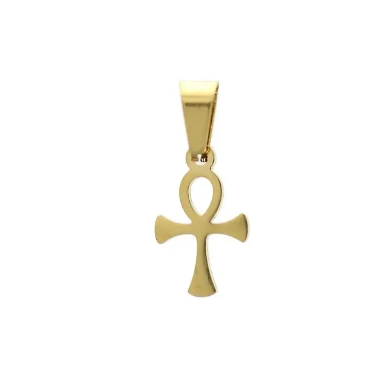 Croix de Vie en métal doré 16mm