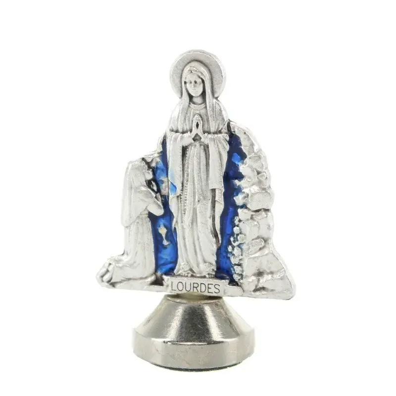 Magnet de l'Apparition avec fond bleu émaillé